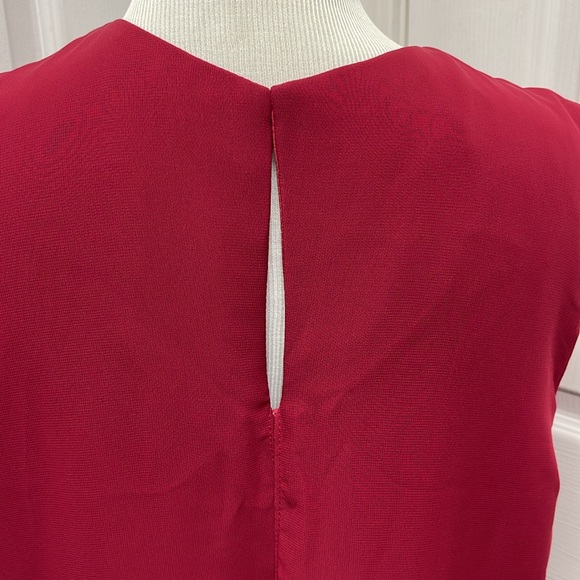 TS Couture Sheath Chiffon Sleeveless Midi Dress Size 14 NWT - Picture 8 of 15